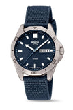 Boccia - Pure Titanium, Navy Blue Nylon Strap