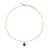 Najo - Garland Necklace Green Onyx Gold Plated