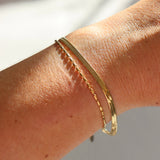 Fabuleux Vous - Steel Me Double Chain Gold Bracelet