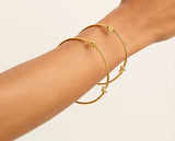 Najo - Nature's Knot Gold Bangle 64mm