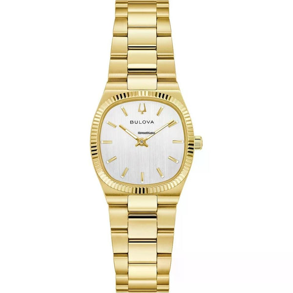 Bulova - Ladies Classic Mini Seville Silver Dial Gold Bracelet