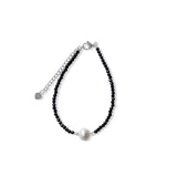 Fabuleux Vous - Silver Perle Black Spinel & Fresh Water Pearl Bracelet