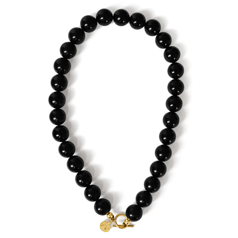 Fabuleux Vous - Black Onyx Polished Necklace