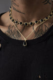 Stolen Girlfriends Club - Love Claw Drop Necklace Gold Plated Onyx