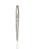 Cudworth - Ballpoint Pen, ChromeLuxe: Chrome Barrel & Cap, Gold Plated Bands & Clip