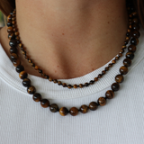 Fabuleux Voux - Tigers Eye Polished Necklace 45cm