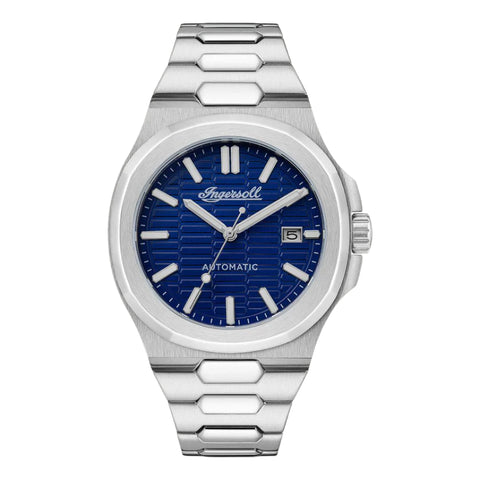 Ingersoll - The Cataline Automatic Silver & Blue Watch