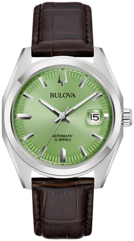 Bulova - Surveyor Automatic Green Dial Leather Strap