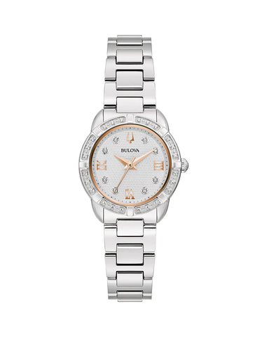 Bulova - Classic Ladies Quartz diamond set watch