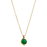 Najo - Garland Necklace Green Onyx Gold Plated