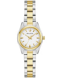 Bulova -  Ladies Surveyor Mini White Dial Two Tone Bracelet