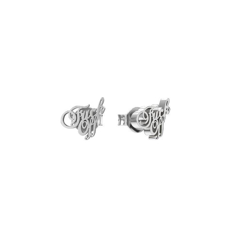 Stolen Girlfriends Club - F*ck Off Script Studs Silver