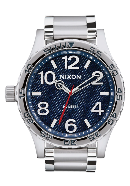 Nixon - 51-30 Silver and Denim Watch