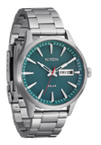 Nixon - Sentry Solar Stainless Steel Watch Jasper