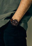 Nixon - 51-30 Chrono Leather Chocolate & Dark Roast Brown