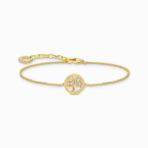 Thomas Sabo - Gold-plated bracelet with tree of love pendant and cold enamel