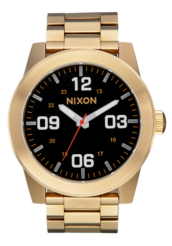 Nixon - Corporal Stainless Steel Watch Yellow Gold/Black