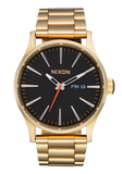 Nixon - Sentry Stainless Steel Watch Yellow Gold/Black