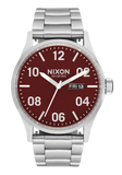 Nixon - Sentry Stainless Steel Silver/Cranberry