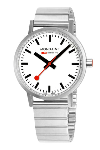 Mondaine - Classic White Dial Bracelet Watch