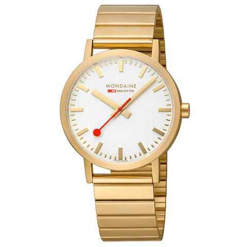 Mondaine - Classic 40mm Gold Stainless Steel Watch