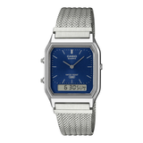 Casio - Duo Mesh Stainless Steel Band With Blue Dial