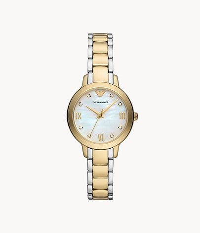 Emporio Armani - Three Hand Two-Tone Stainless Steel Watch