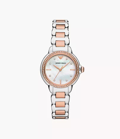 Emporio Armani - Three-Hand Two-Tone Stainless Steel Watch