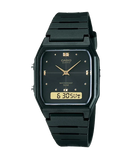 Casio - Duo Gents Black and Gold Watch