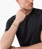 Armani Exchange - Silver-Tone Beaded Bracelet