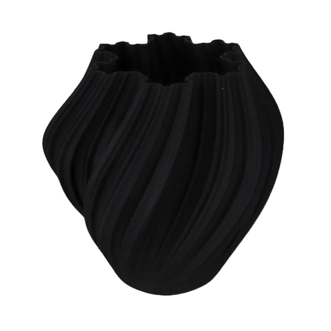 Amelie Black 3D Ceramic Vase Small