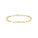 Ania Haie - Gold Bezel Station Paper Clip Bracelet