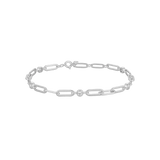 Ania Haie - Silver Bezel Station Paper Clip Bracelet