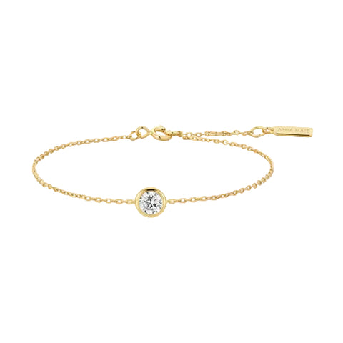 Ania Haie - Glimmer Solitaire Bracelet Gold Plate