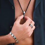 Najo - Paragon Men's Steel & Rubber Bracelet