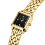 Rosefield Watches - Boxelle Gold Black Dial Crystals