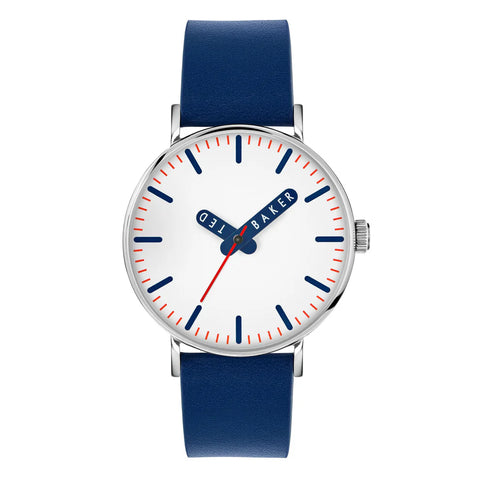 Ted Baker - Concrt Blue Leather Strap Watch