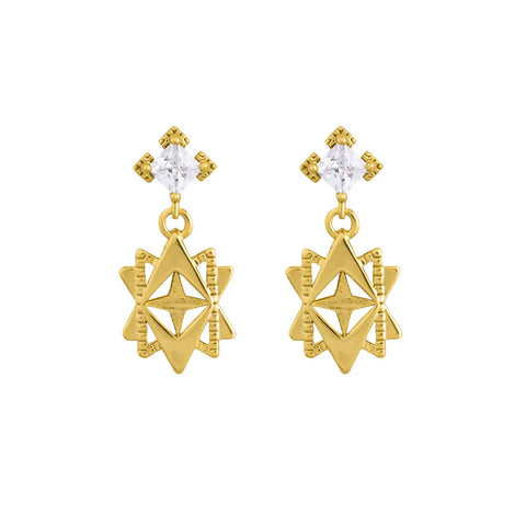 Lindi Kingi - Baroque Star Earring Gold Plated