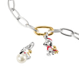 Thomas Sabo - 18k Gold Plated Charm Pendant Snoopy & Woodstock Santa Edition Peanuts Connect
