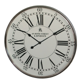 Wall Clock - Nickel Bezel Clock With Glass Face