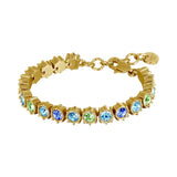Dyrberg Kern - Courage Gold Tennis Bracelet, Aqua Mix