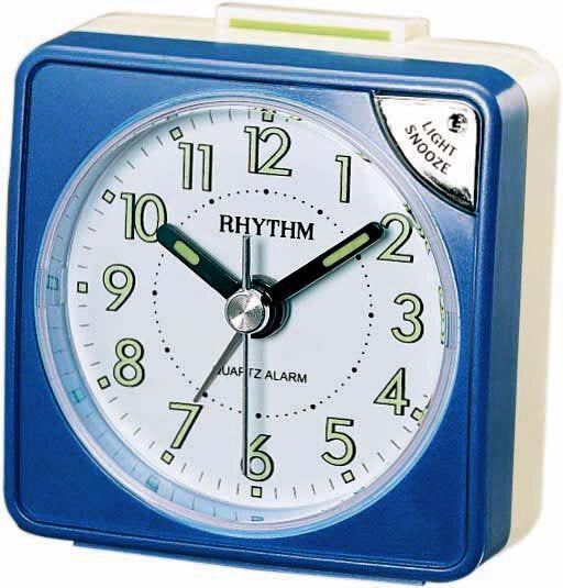 Rhythm - Alarm Clock Snooze and Light - pearl blue