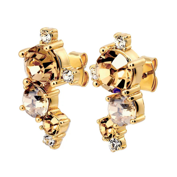 Dyrberg Kern - Curra Gold Statement Earrings Golden