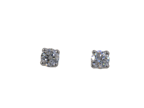 Brent Weatherall Jeweller - 9ct White Gold 4X Claw Set .50ct Lab Grown Diamond Studs