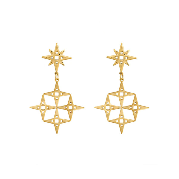 Lindi Kingi Constellation Earrings - Gold Plate