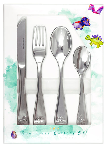 Children's Cutlery 4pc Set - Dinosaurs