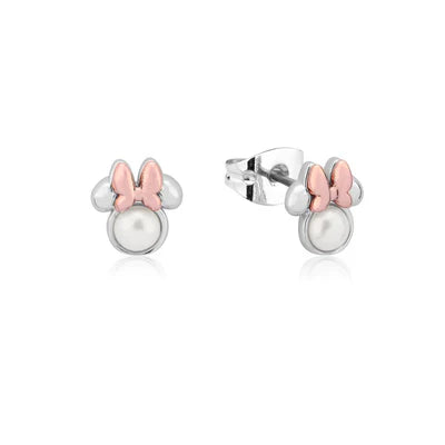 Couture Kingdom - Precious Metal Minnie Mouse Pearl Stud Earrings