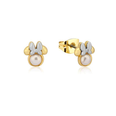 Couture Kingdom - Precious Metal Minnie Mouse Pearl Stud Earrings
