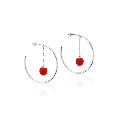 Disney Couture Kingdom - Villains Evil Queens Snow White Poison Apple Hoop Earrings
