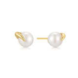 Ania Haie - Gold Pearl Claw Studs